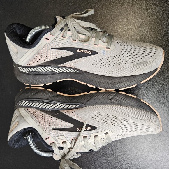 Brooks Womens Adrenaline GTS 22 Size 8.5 Running Gray Rose - Picture 5 of 10